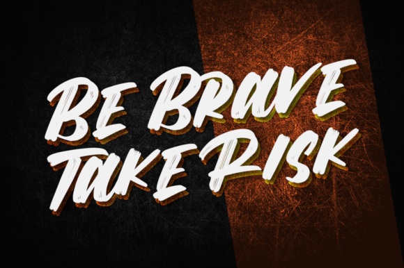 Mega Brush Font PNG with transparent background - Preview 6