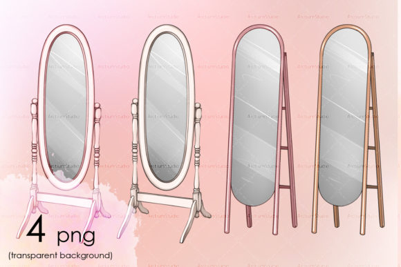 Old Style Floor Mirrors for Atelier Art