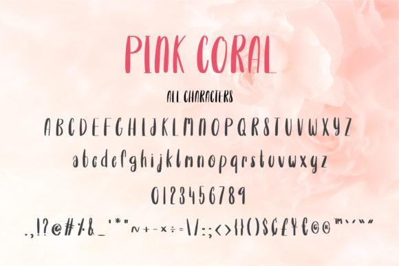 Pink Coral Font PNG with transparent background - Preview 6