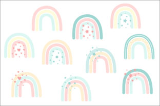Rainbow Pastel Clipart SVG Bundle Graphic by AS Digitale · Creative Fabrica