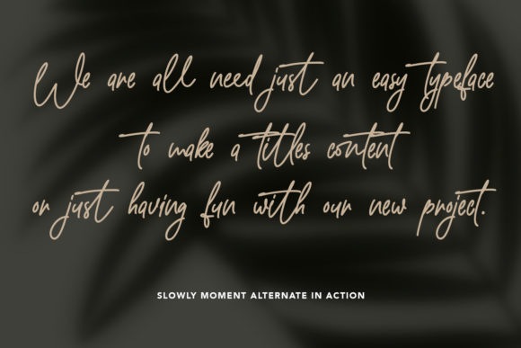 Slowly Moment Font PNG with transparent background - Preview 3