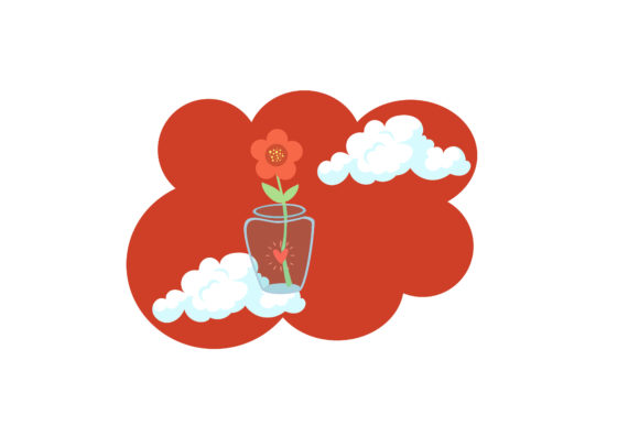 Spring Red Flowers in Vase Could Vector