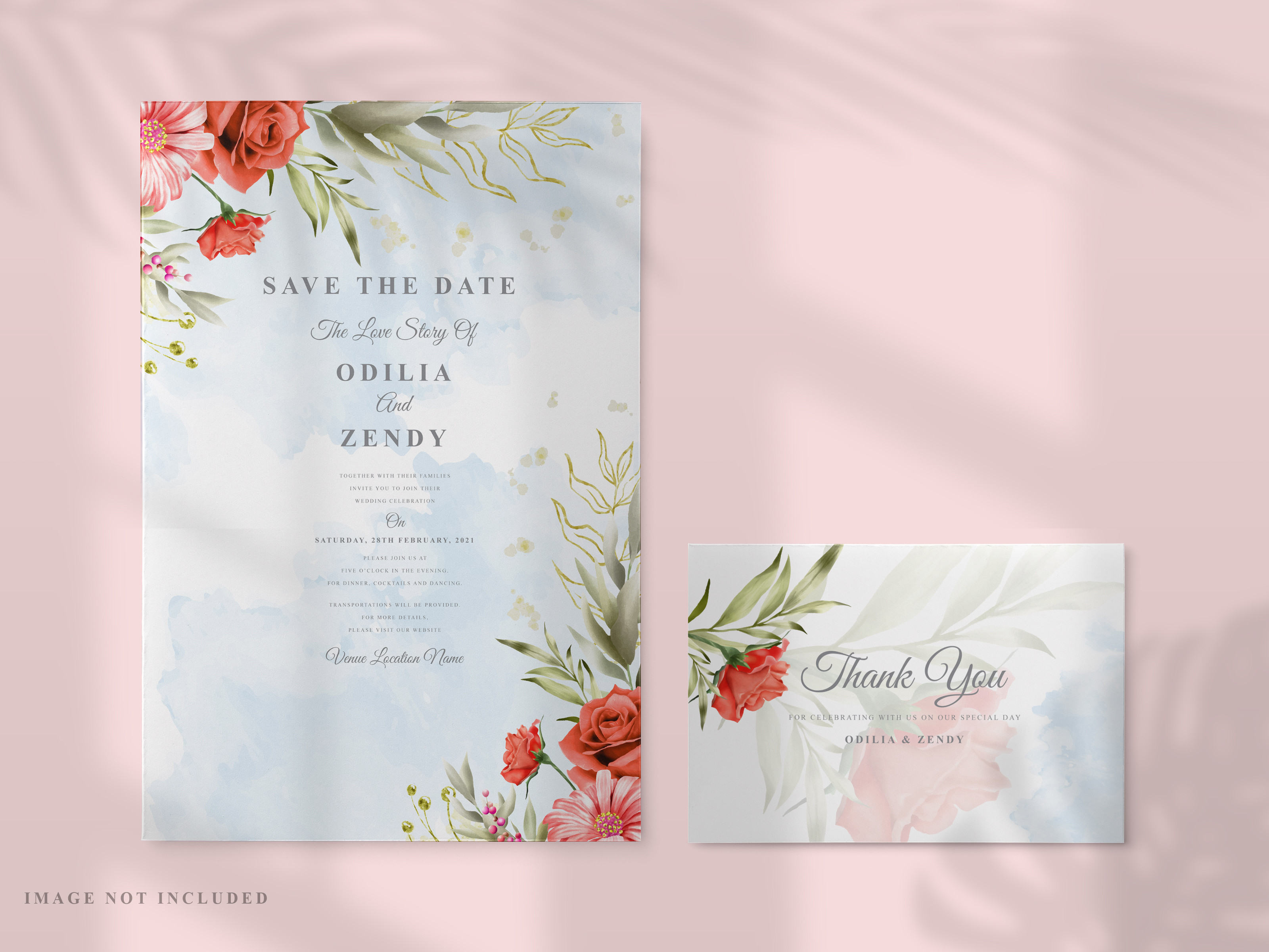 Wedding Card with Elegant Floral Design Graphic by Agnetart · Creative ...