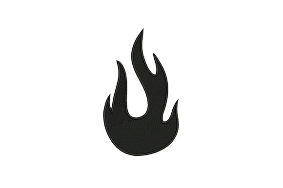 Black Flame Fire · Creative Fabrica