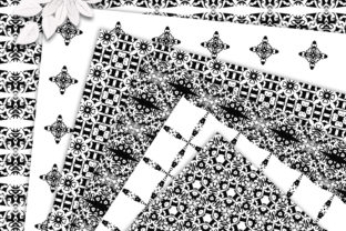 Black and White Digital Scrapbook Paper Graphic by floraaplus ...