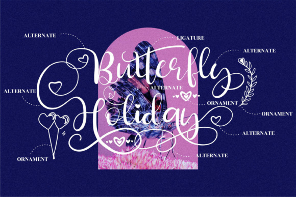 Butterfly Holiday Font - Preview 1