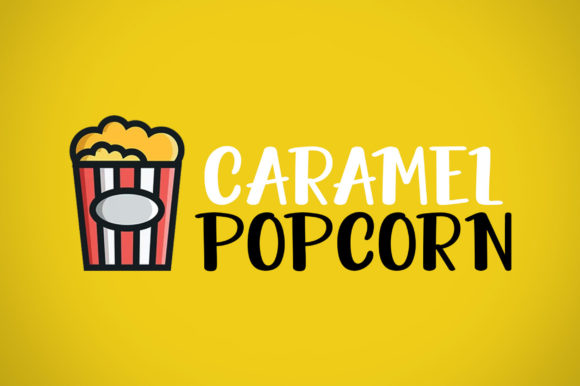 Crunchy Popcorn Font PNG with transparent background - Preview 1