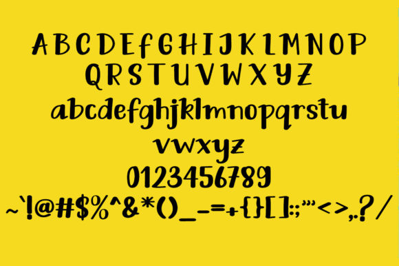 Crunchy Popcorn Font PNG with transparent background - Preview 2