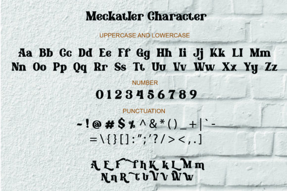Meckatler Font PNG with transparent background - Preview 5