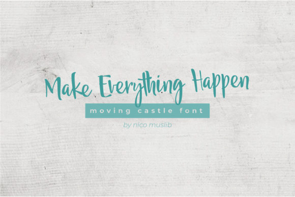 Moving Castle Font PNG with transparent background - Preview 1