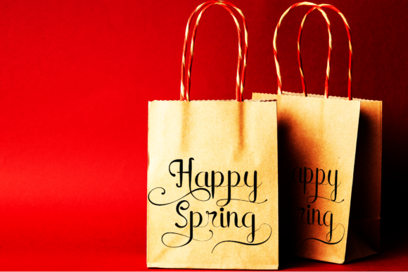 Rain in Spring Font PNG with transparent background - Preview 2