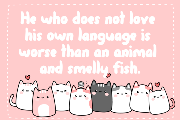 Chibi Kitten Font - Preview 1