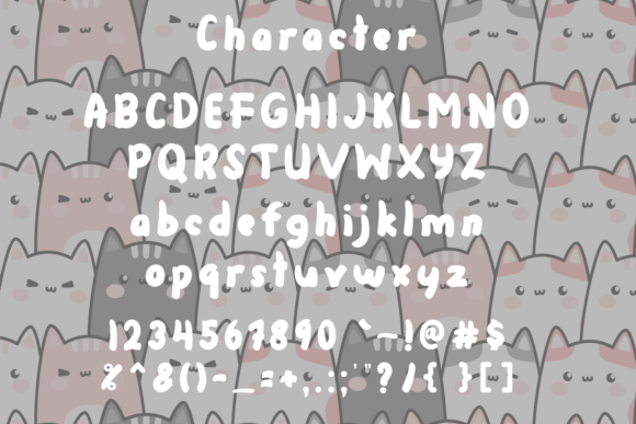 Chibi Kitten Font - Preview 2