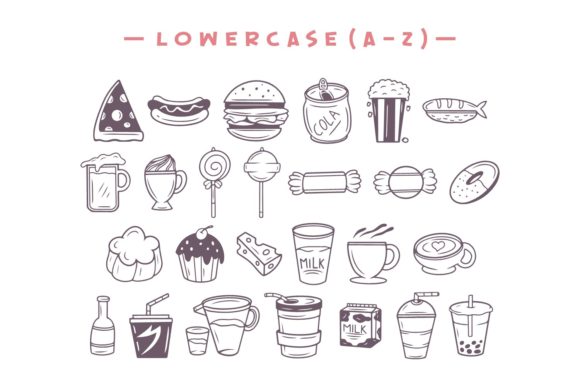 Foodia Font PNG with transparent background - Preview 2