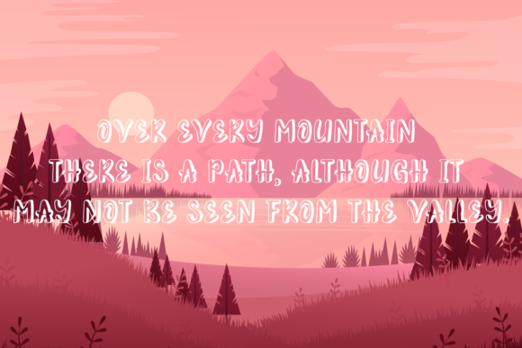 Honey Mountain Font PNG with transparent background - Preview 1