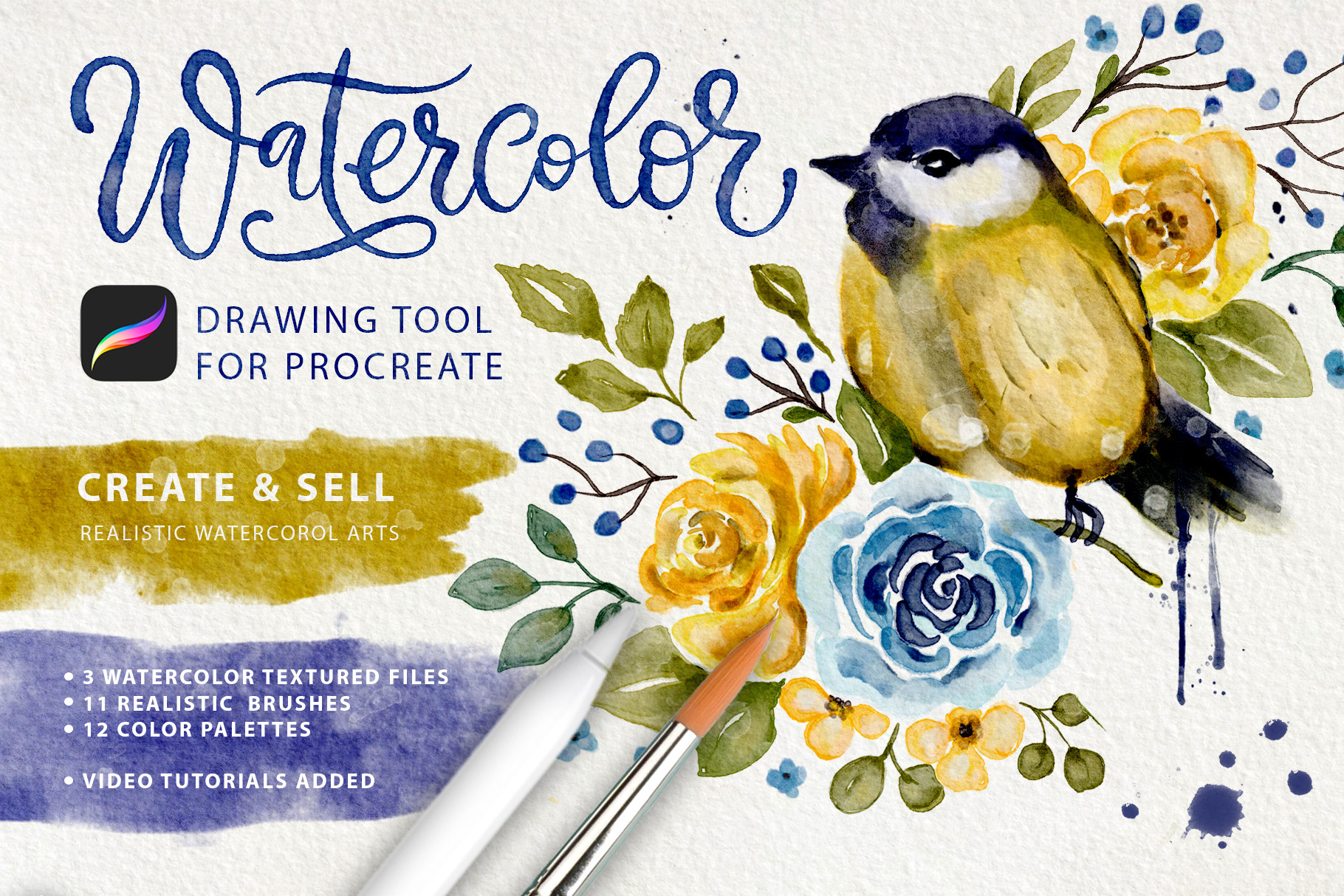 Watercolor Tool Kit for Procreate - photo 1