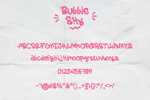 BubbleSky Font - Preview 4