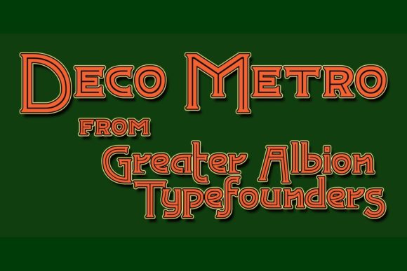 Deco Metro Font PNG with transparent background - Preview 3