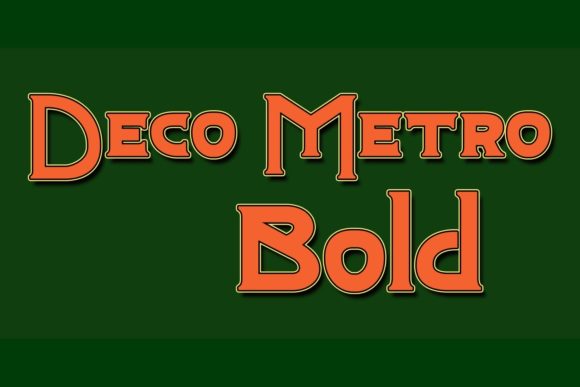 Deco Metro Font PNG with transparent background - Preview 4