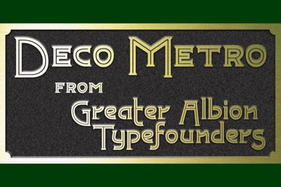 Deco Metro Font PNG with transparent background - Preview 5