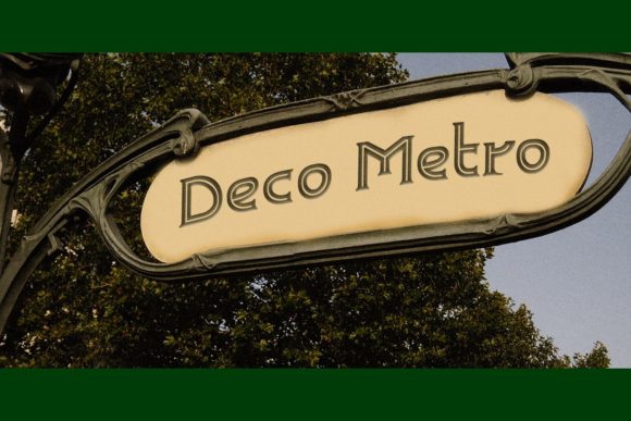 Deco Metro Font PNG with transparent background - Preview 6