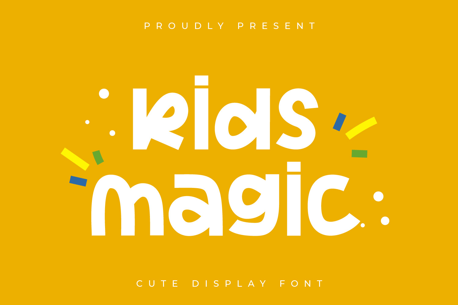 Kids Magic preview, colorful magical display font