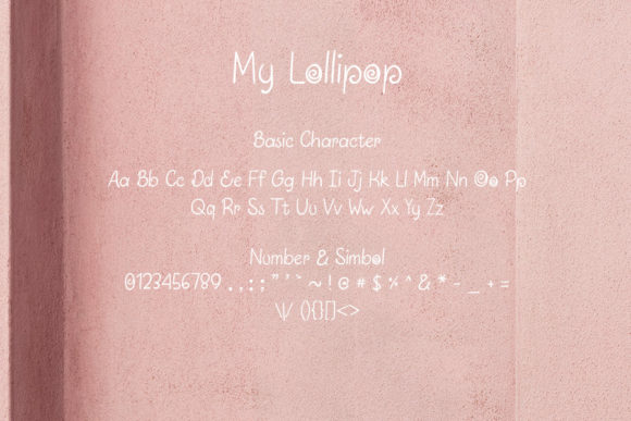 My Lollipop Font PNG with transparent background - Preview 3