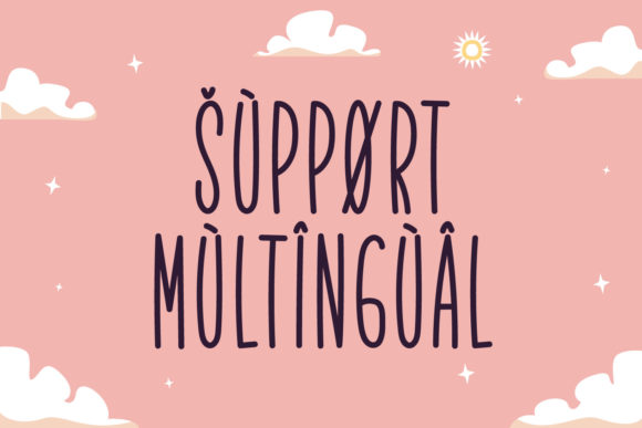 My Rainbow Font PNG with transparent background - Preview 1