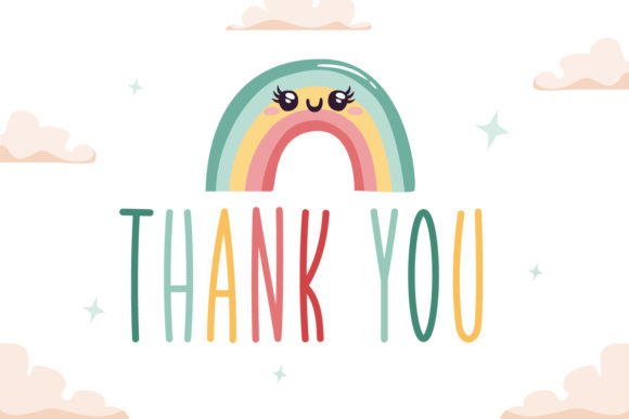 My Rainbow Font PNG with transparent background - Preview 5