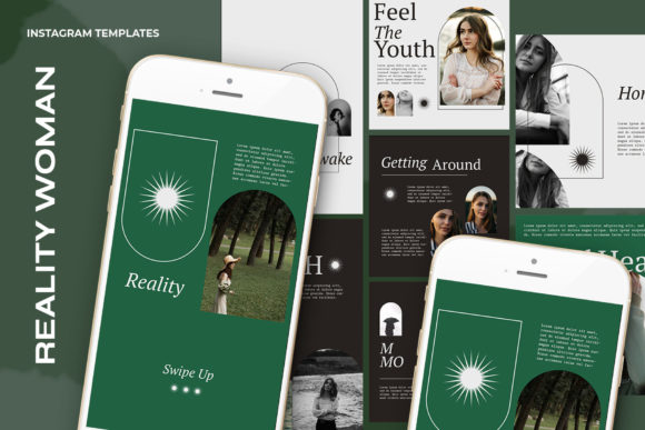 Reality Woman Instagram Template Gráfico Elementos Web Por qohhaarqhaz