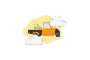 Spring Pickup Car Cloud Icon Graphic by goodmantisid · Creative Fabrica