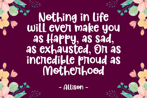 Awesome Mother Font PNG with transparent background - Preview 3