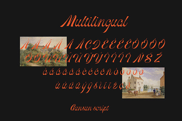 Gunsan Font PNG with transparent background - Preview 1
