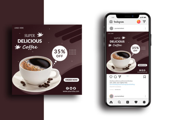Preview of Special Coffee Social Media Post Banner coffee shop social media template
