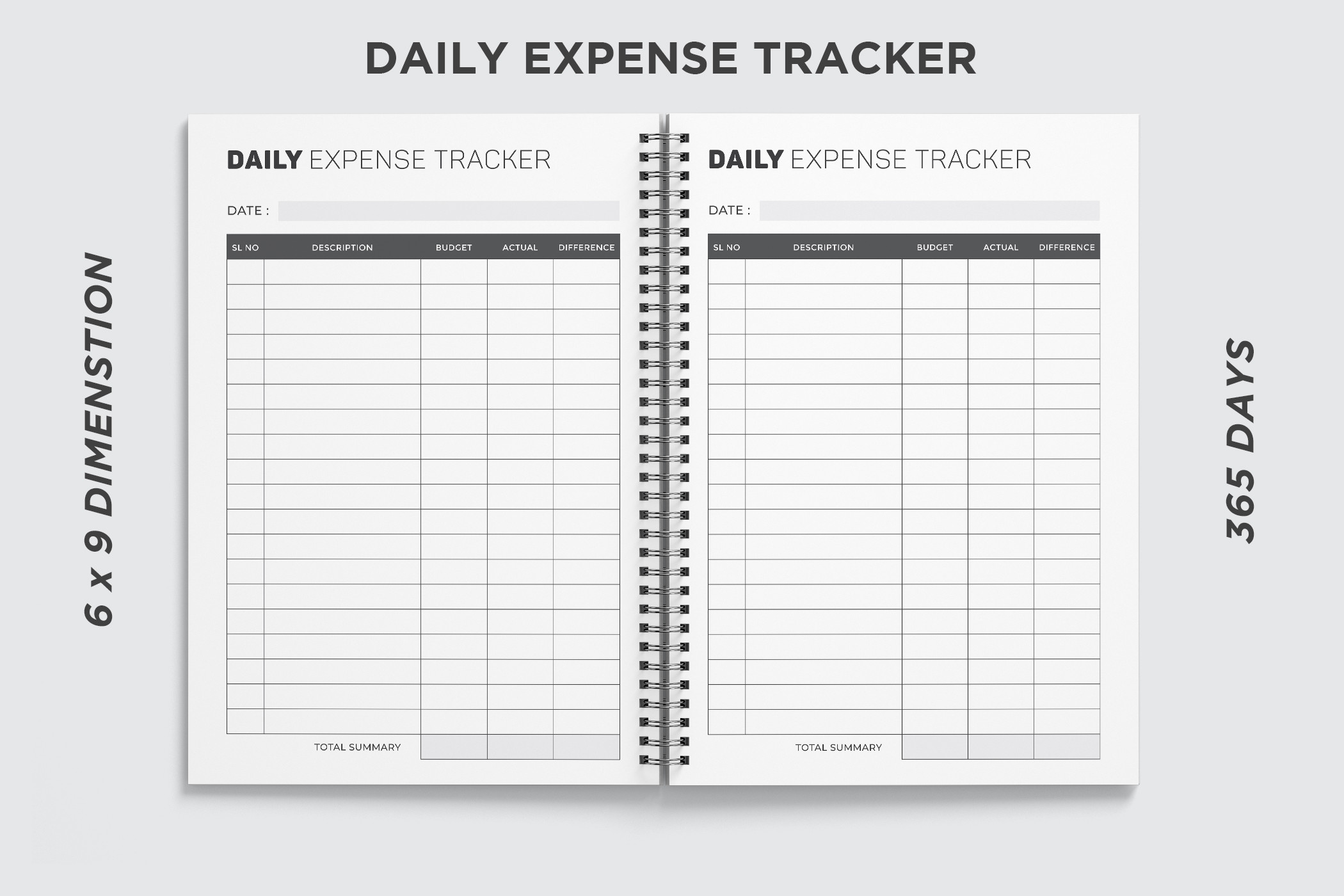 Expense Tracker KDP Interior 365 DAYS Graphic by BEST KDP · Creative ...
