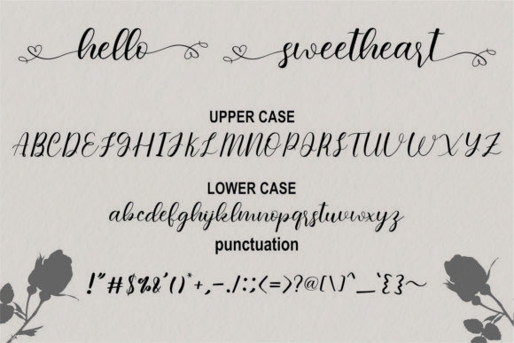 Hello Sweetheart Font - Preview 2