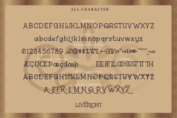 Liveriont Font PNG with transparent background - Preview 5