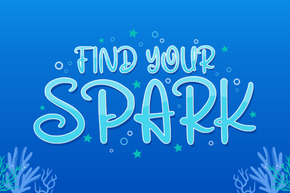 Oceanic Cocktail Font PNG with transparent background - Preview 1