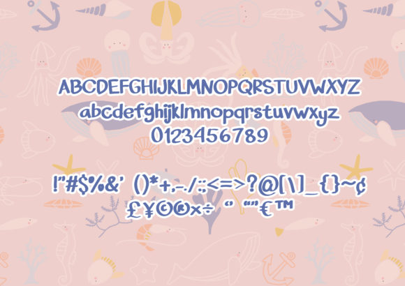 Queen of Mermaid Font PNG with transparent background - Preview 1