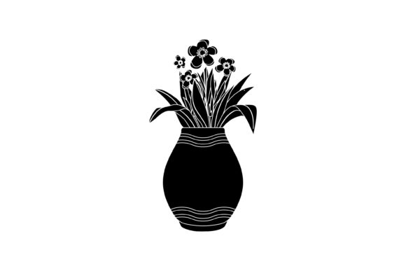 Spring Flowers Vase 13 Solid Icon