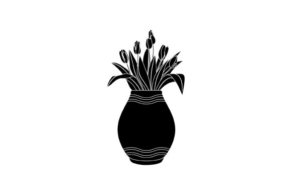 Spring Flowers Vase 14 Solid Icon