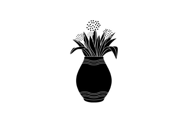 Spring Flowers Vase 15 Solid Icon