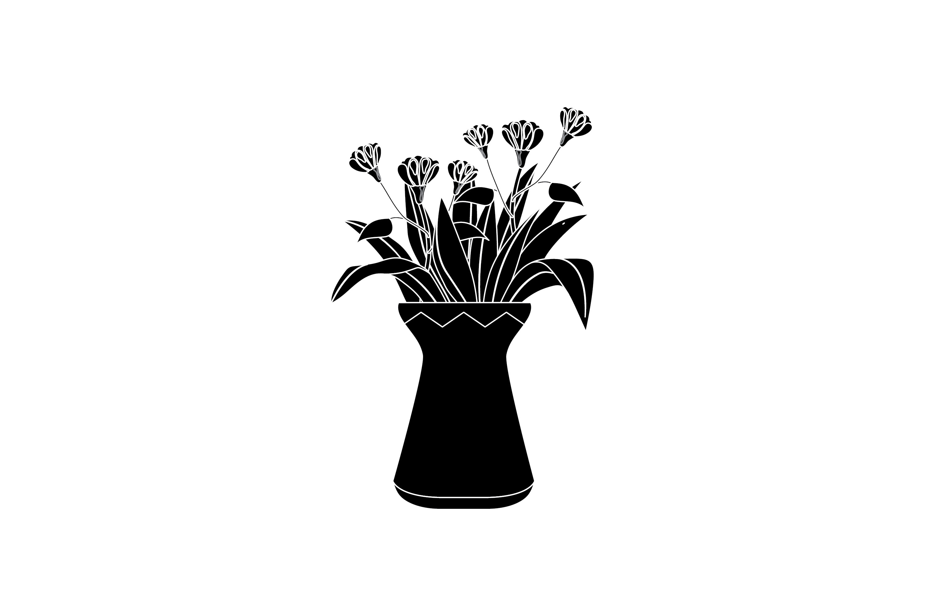 Spring Flowers Vase 21 Solid Icon