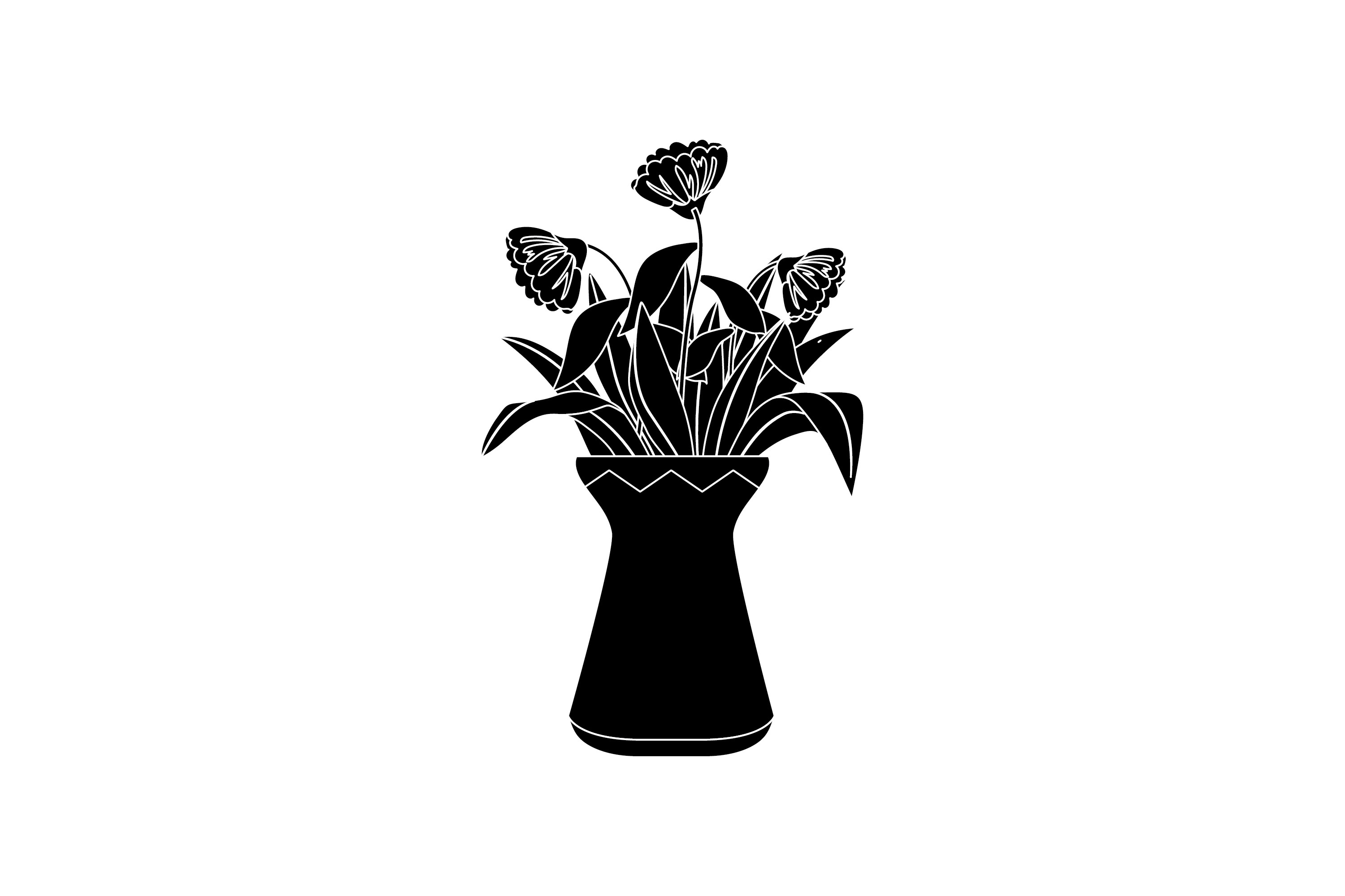 Spring Flowers Vase 23 Solid Icon