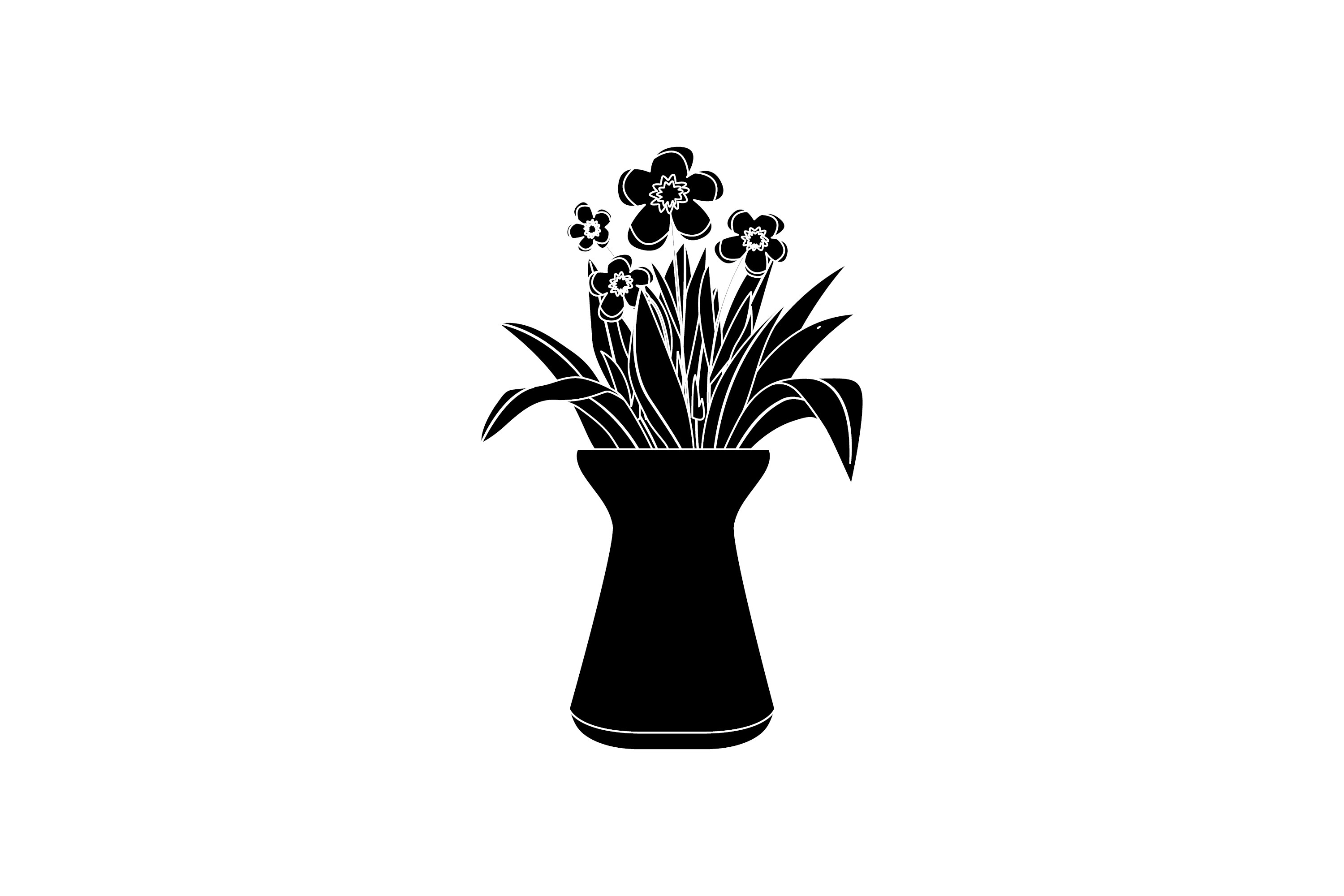 Spring Flowers Vase 27 Solid Icon