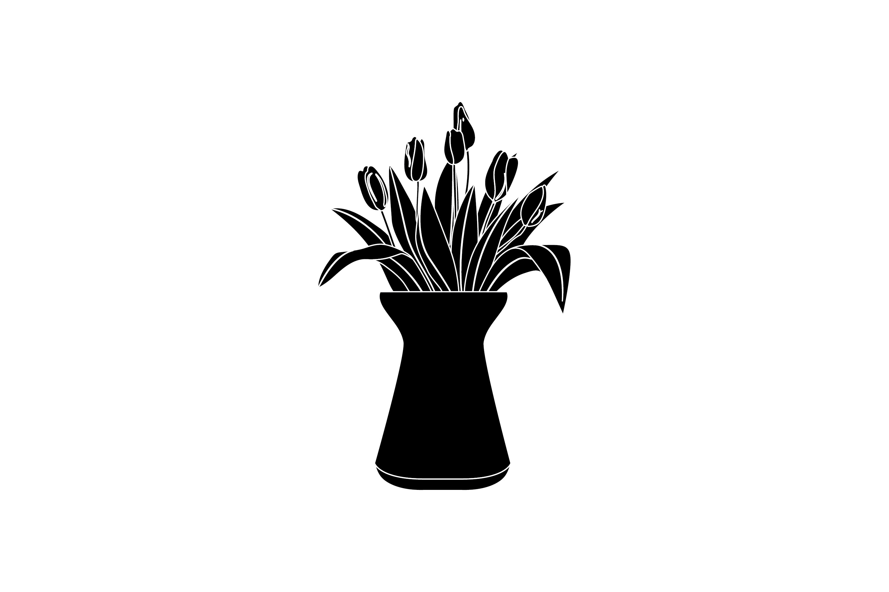 Spring Flowers Vase 28 Solid Icon