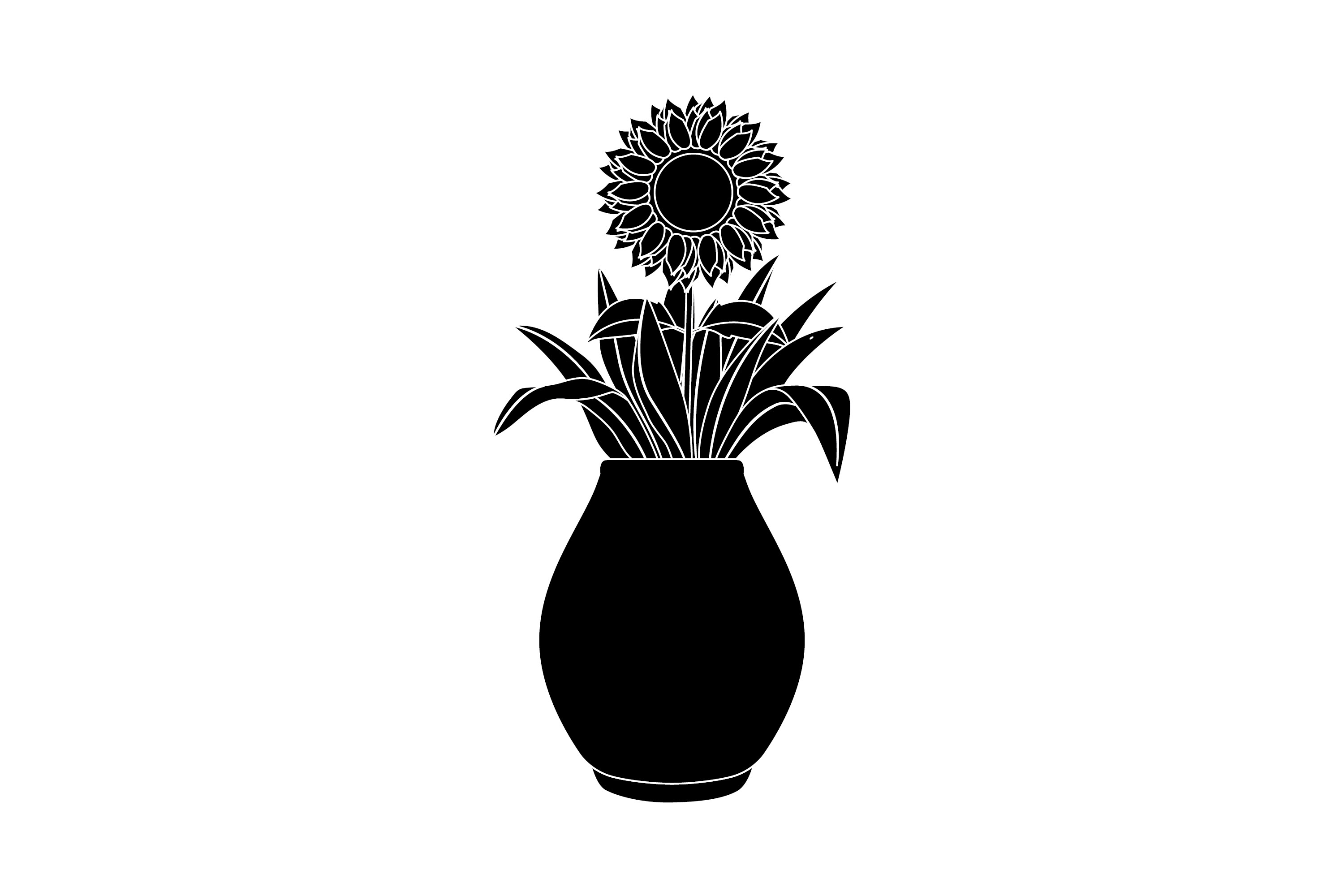 Spring Flowers Vase 4 Solid Icon