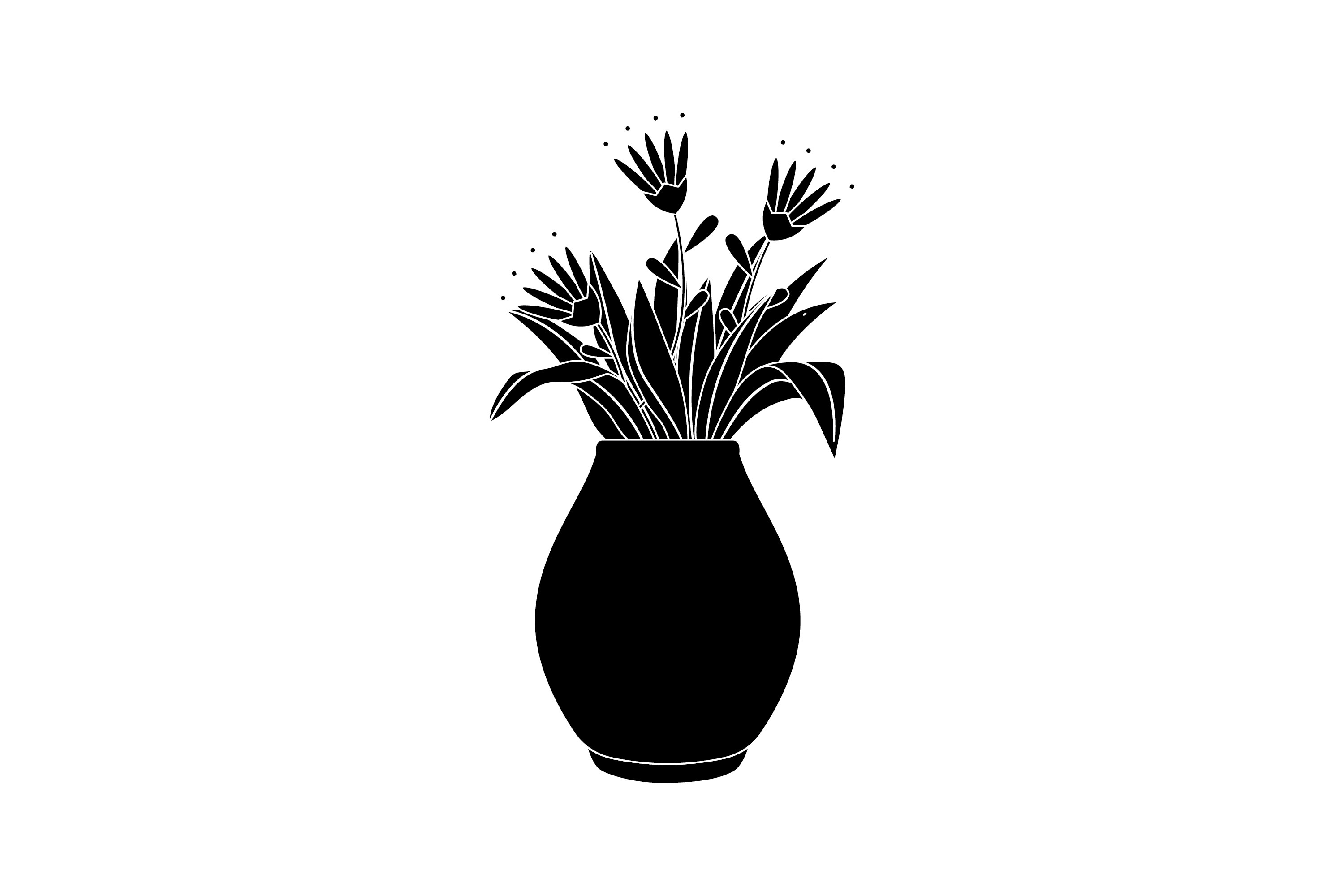 Spring Flowers Vase 5 Solid Icon