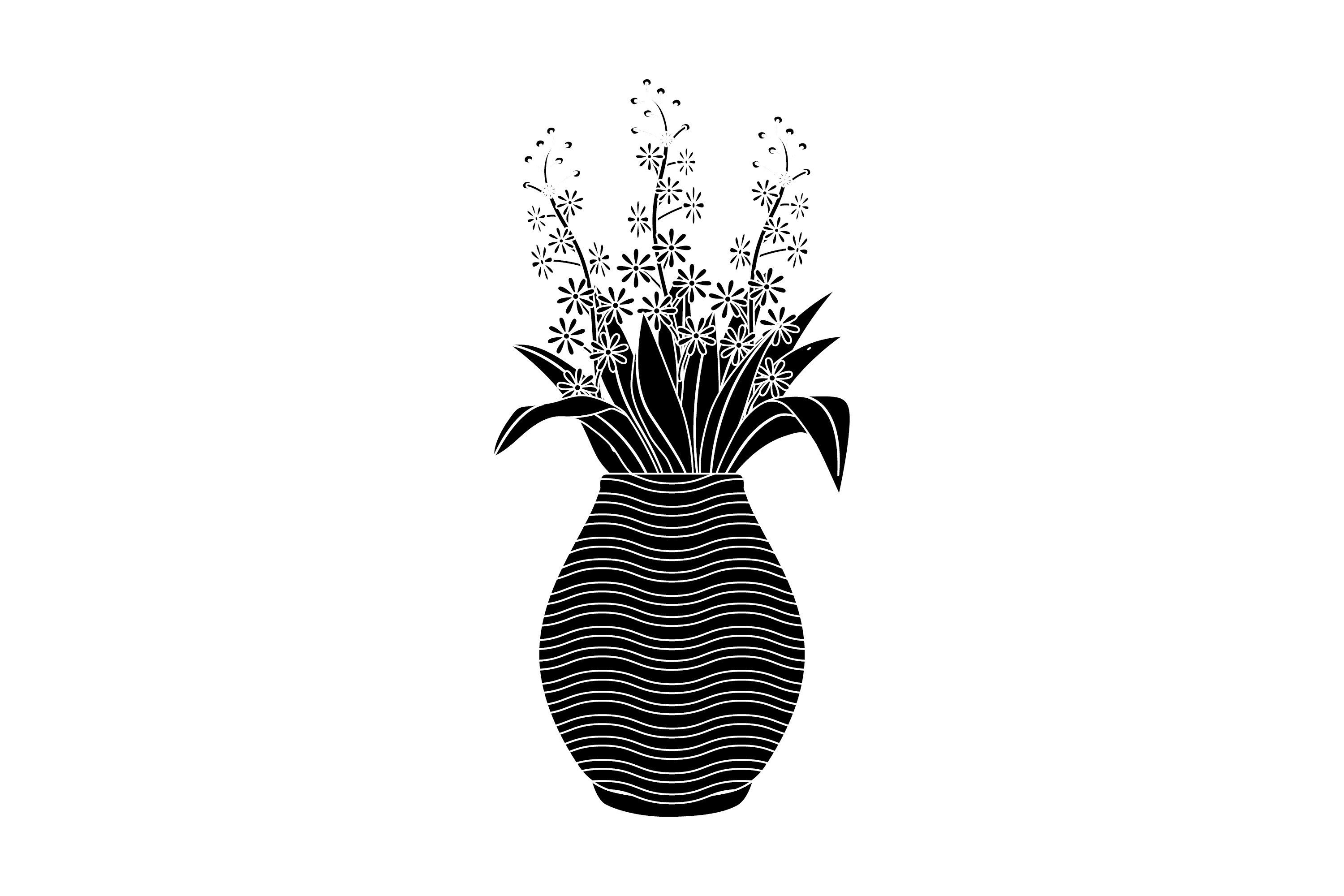 Spring Flowers Vase 7 Solid Icon
