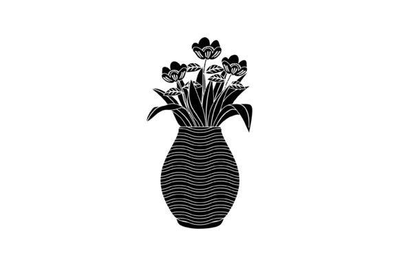 Spring Flowers Vase 9 Solid Icon